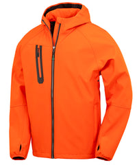 Resultrecycled 3-layer Recycled Printable Casual Hooded Softshell - Orange/Navy