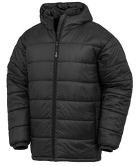 Resultrecycled Recycled Hooded Padded Parka - Black