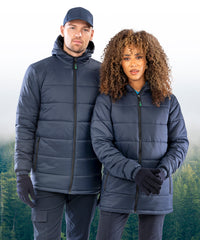 Resultrecycled Recycled Hooded Padded Parka - Black
