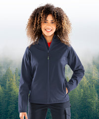Resultrecycled Women’s Recycled 3-layer Printable Hooded Softshell - Black