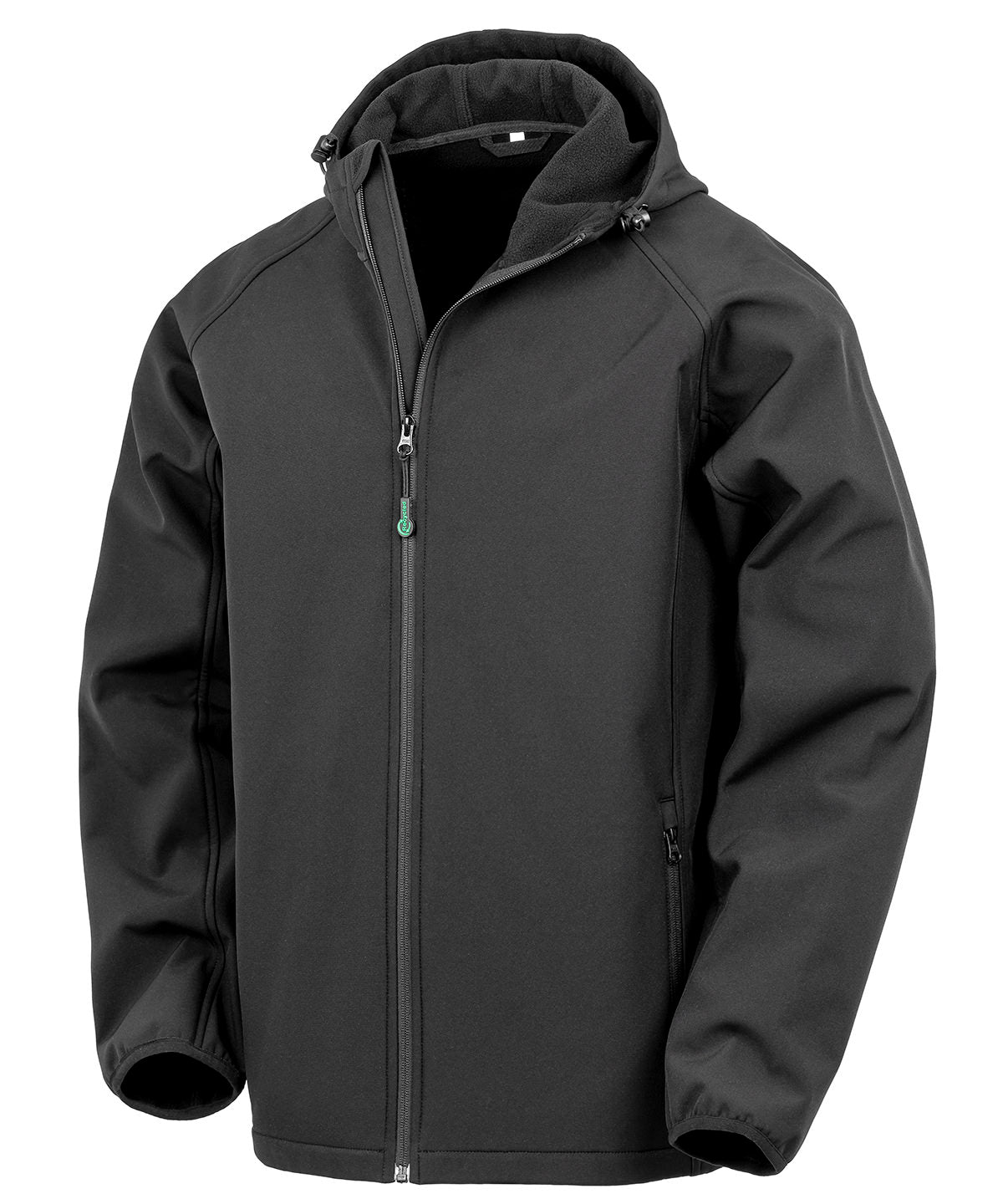 Resultrecycled Recycled 3-layer Printable Hooded Softshell - Black
