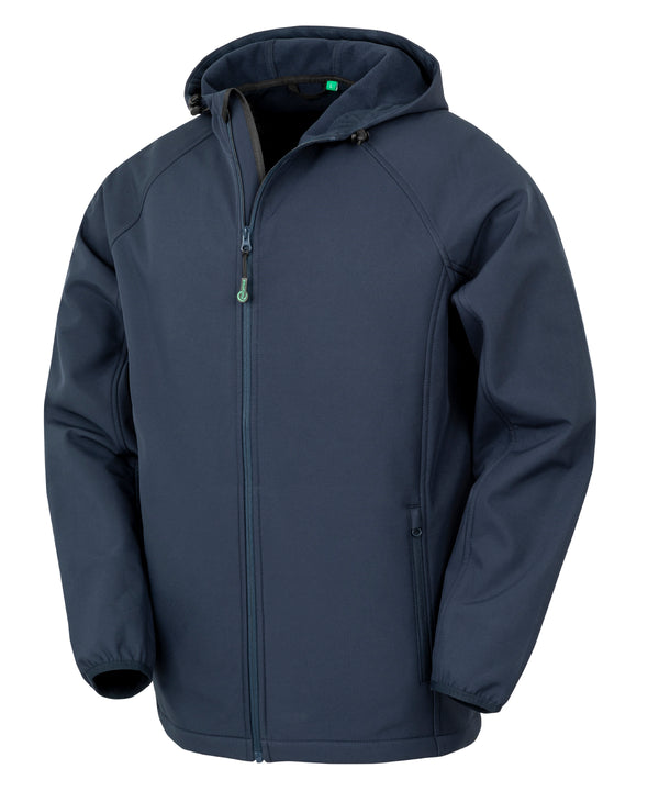Resultrecycled Recycled 3-layer Printable Hooded Softshell - Navy