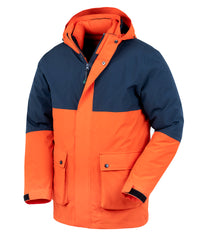 Resultrecycled Recycled 3-in-1 Padded Ripstop Jacket - Navy/Orange*