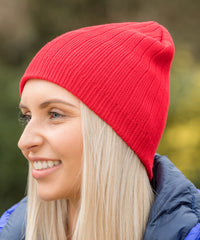 Resultwinteressentials Cotton Knitted Beanie Hat - Black