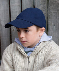 Resultheadwear Junior Low-profile Heavy Brushed Cotton Cap - Black