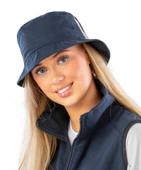 Resultheadwear Deluxe Washed Cotton Bucket Hat with Side Mesh Panels - Natural