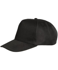 Resultheadwear Houston 5-panel Printer's Cap - Black