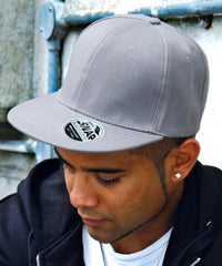 Resultheadwear Bronx Original Flat Peak Snapback Cap - Black
