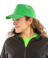 Resultheadwear Boston 5-panel Polycotton Printer's Cap - Apple Green
