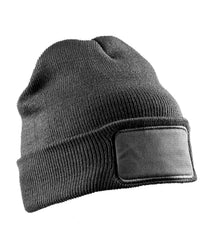 Resultrecycled Recycled Double Knit Printers Beanie - Grey