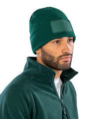 Resultrecycled Recycled Double Knit Printers Beanie - Black