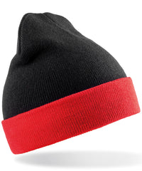 Resultrecycled Recycled Compass Beanie - Black/Red