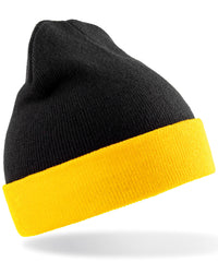 Resultrecycled Recycled Compass Beanie - Black/Yellow