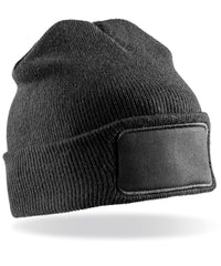 Resultrecycled Recycled ThinsulateTM Printers Beanie - Black