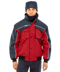 Result Work-Guard Zip Sleeve Heavy-duty Pilot Jacket - Grey/Black