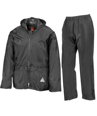 Result Waterproof Jacket and Trouser Set - Black