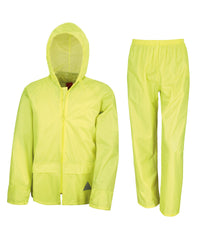Result Waterproof Jacket and Trouser Set - Neon Yellow
