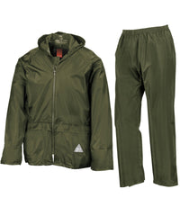 Result Waterproof Jacket and Trouser Set - Olive