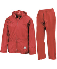 Result Waterproof Jacket and Trouser Set - Red
