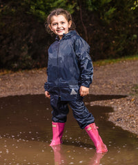 Result Junior Waterproof Jacket and Trouser Set - Navy