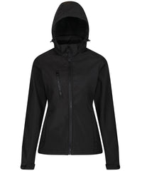 Regatta Women's Venturer 3-layer Hooded Softshell Jacket - Black