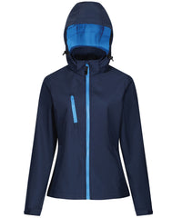 Regatta Women's Venturer 3-layer Hooded Softshell Jacket - Navy/French Blue