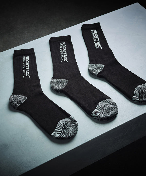 Regatta 3-pack Work Socks - Black