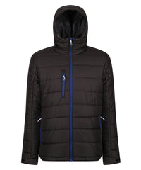 Regatta Navigate Thermal Hooded Jacket - Black/New Royal