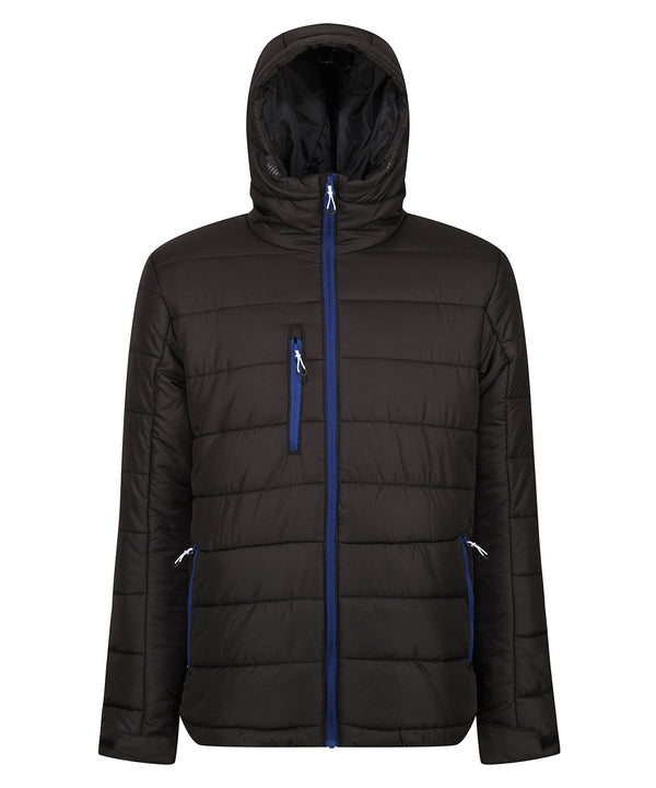 Regatta Navigate Thermal Hooded Jacket - Black/New Royal