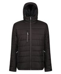 Regatta Navigate Thermal Hooded Jacket - Black/Seal