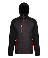 Regatta Navigate Hybrid Hooded Jacket - Black/Classic Red