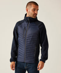 Regatta Navigate Hybrid Hooded Jacket - Black/Classic Red