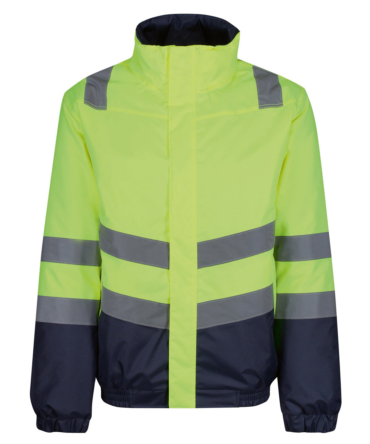 Regatta Pro Hi-vis Classic Bomber Jacket - Yellow/Navy