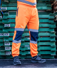 Regatta Pro Hi-vis Joggers - Orange/Navy