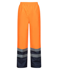 Regatta Pro Hi-vis Insulated Overtrousers - Orange/Navy