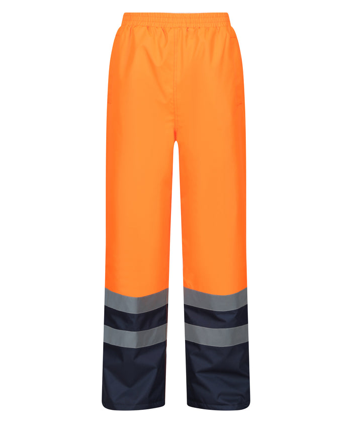 Regatta Pro Hi-vis Insulated Overtrousers - Orange/Navy