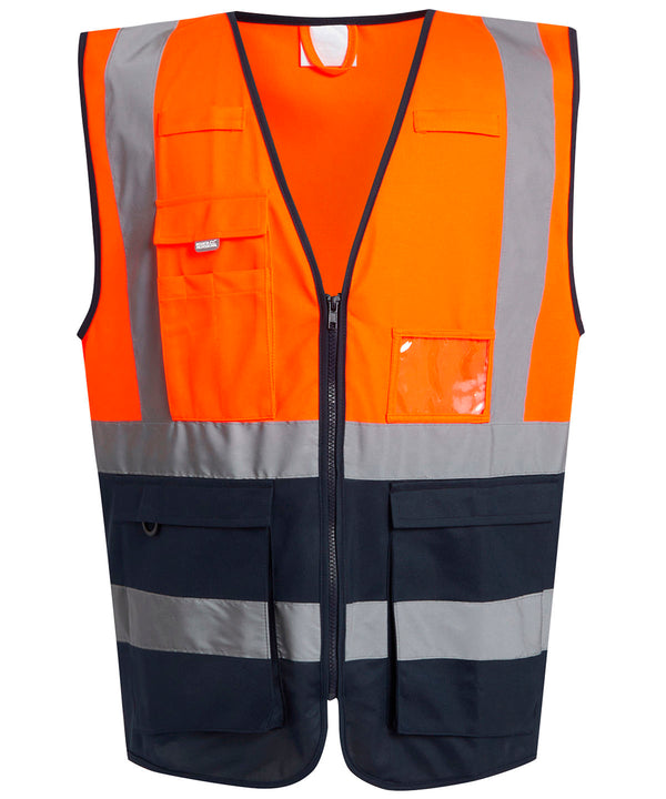 Regatta Pro Hi-vis Executive Vest - Orange/Navy