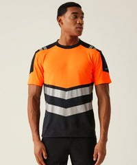 Regatta Hi-Vis X-Pro T-shirt (Class 1) - Black/Orange