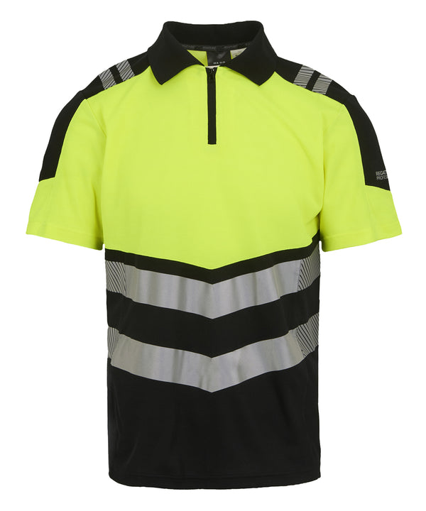 Regatta Hi-Vis X-Pro Polo (Class 1) - Black/Yellow