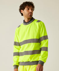 Regatta Hi-vis Pro Contrast Crew Neck Sweatshirt - Orange