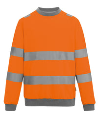 Regatta Hi-vis Pro Contrast Crew Neck Sweatshirt - Orange