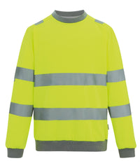 Regatta Hi-vis Pro Contrast Crew Neck Sweatshirt - Yellow