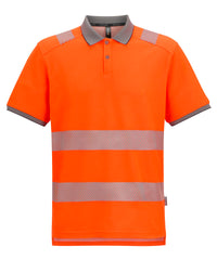 Regatta Hi-vis Pro Comfort Polycotton Polo - Black/Orange