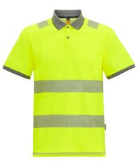 Regatta Hi-vis Pro Comfort Polycotton Polo - Black/Yellow
