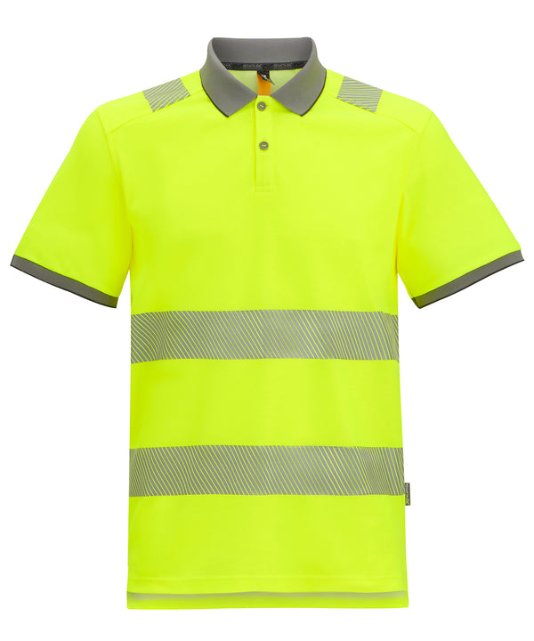 Regatta Hi-vis Pro Comfort Polycotton Polo - Black/Yellow