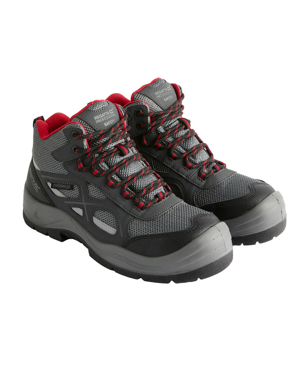 Regatta Limestone S6 Waterproof Boots - Granite/Red