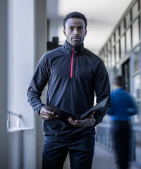 Regatta Navigate Half-zip Fleece - Black/Classic Red