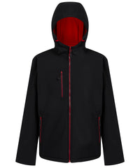 Regatta Navigate 2-layer Hooded Softshell Jacket - Black/Classic Red