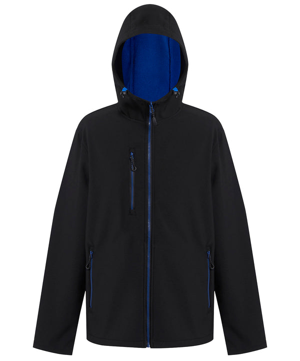 Regatta Navigate 2-layer Hooded Softshell Jacket - Black/New Royal