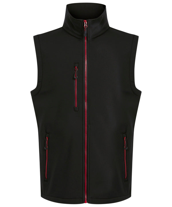 Regatta Navigate 2-layer Softshell Bodywarmer - Black/Classic Red